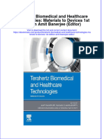 (Download PDF) Terahertz Biomedical and Healthcare Technologies Materials To Devices 1St Edition Amit Banerjee Editor Full Chapter PDF