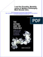 The Actual and The Possible Modality and Metaphysics in Modern Philosophy Mark Sinclair Ed Full Chapter PDF