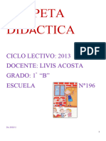 Carpeta Didáctica 1° 2013