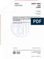 NBR ISO 12956 - Geotêxteis e Produtos Correlatos - Determinação Da Abertura de Filtração Característica