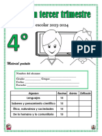 4° Examen Tercer Trimestre Profa. Kempis