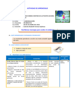 SESION de COMUNICACION Escribimos Mensajes para Cuidar El Ambiente 06 de OCTUBRE