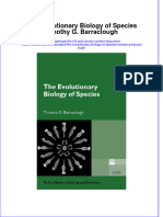 The Evolutionary Biology of Species Timothy G Barraclough Full Chapter PDF