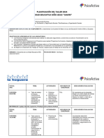 Planificación Del Taller 2024 Niño Jesus.