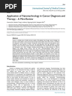 Application of Nanotechnology in Cancer Diagnosis and Therapy