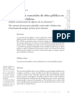 Analisis Constitucional Concesión de Obra Pública