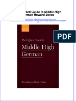 The Oxford Guide To Middle High German Howard Jones Full Chapter PDF