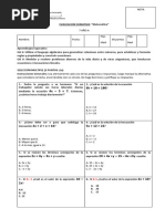 Evaluación Ecuacion Inecuacion 7a Pie