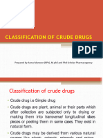 Classification of Crude Drugs