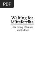 Orlin Sabev - Waiting For Müteferrika Glimpses On Ottoman Print Culture-Academic Studies Press (2018)