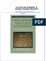 The Quran and Late Antiquity A Shared Heritage Angelika Neuwirth Full Chapter PDF