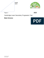 2023 Paper 2 MS Cambridge - Checkpoint - Progression - Tests - 2023 - Science - Paper - 2 - Stage - 9 PDF