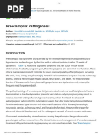 Preeclampsia:Pathogenesis