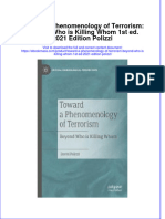 Toward A Phenomenology of Terrorism Beyond Who Is Killing Whom 1St Ed 2021 Edition Polizzi Full Chapter PDF