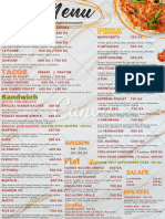 Pizza Menu