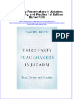 Third Party Peacemakers in Judaism Text Theory and Practice 1St Edition Daniel Roth Full Chapter PDF