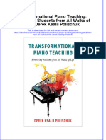 Transformational Piano Teaching Mentoring Students From All Walks of Life Derek Kealii Polischuk Full Chapter PDF