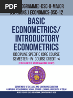 Basic - Econometrics - (Major) Sem 4th - Sol - Material