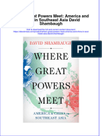 Where Great Powers Meet America and China in Southeast Asia David Shambaugh Full Chapter PDF