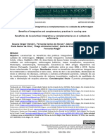 Beneficios de Las Practicas Integrativas y Complementarias en Cudados de Enfermeria. Brasil