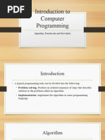 Lesson 10 - Introduction To Computer Programming (Algorithms and Flowcharts)