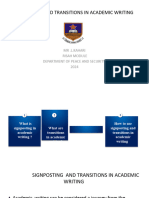 Signposting and Transitions in Academic Writing Risah 2024