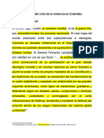 Tipicidad Del Ciclo de La Violencia en Colombia