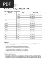 10.8.1 Packet Tracer - Configure CDP LLDP and NTP Instructions - Es XL