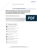 Real-Time Processes of Career Goal Construction A Case Study Approach With Implications For The Development of Adolescents Identity