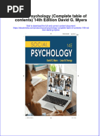 Instant Download Ebook of Social Psychology Complete Table of Contents 14Th Edition David G Myers Online Full Chapter PDF