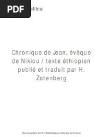 Jean de Nikiou (Évêque) - Chronique de Jean, Évêque de Nikiou Texte Éthiopien Publié Et Traduit Par H. Zotenberg. 1883.