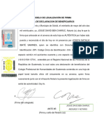 Modelo de Actas de Legalización de Firmas y de Documentos