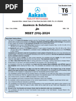 Answers and Solutions NEET 2024 Code T6 FINAL