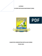 Laproran Survei Kepuasan Masyarakat Kabupaten Administrasi Kepulauan Seribu Provinsi DKI Jakarta Semester I Tahun 2023