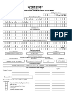 Cover Sheet For Amendment