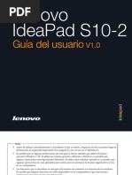 Lenovo IdeaPad S10-2 User Guide V1.0 (Spanish)