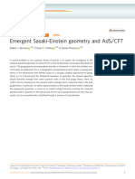 Emergent Sasaki-Einstein Geometry and AdS e CFT