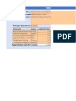 Menu Calculator: Menu: Cuisine Type: Description