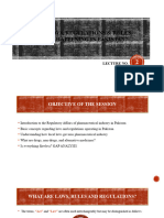 Lecture 2 - Pharma HOTC Drug Laws