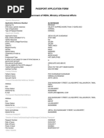 Application Form PASSPORT