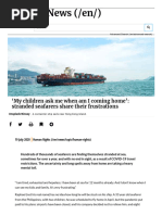 My Children Ask Me When Am I Coming Home' Stranded Seafarers Share Their Frustrations UN News