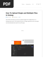 How To Upload Single and Multiple Files in Golang 2024