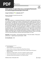 Green Green Its Green They Say A Conceptual Framework For Measuring Greenwashing