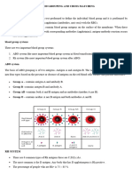 Blood Grouping and Cross Matching