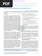 Public Health Legislations in India Part-I