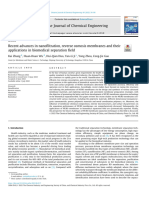 Recent Advances in Nanofiltration, Reverse Osmosis Membranes and Their Applications in Biomedical Separation Field