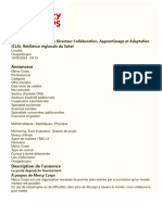 Avis de Recrutement D'un Directeur Collaboration, Apprentissage Et Adaptation (CLA), Résilience Régionale Du Sahel