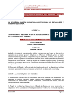 Ley de Movilidad para El Estado de Oaxaca (Dto Ref 964 Aprob LXV Legis 8 Mar 2023 PO 11 20a Secc 18 Mzo 2023)