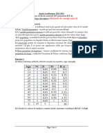 Elements de Corrigé Sujet Statistique