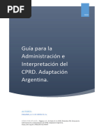 Guía para La Administración e Interpretación Del CPRD. Adaptación Argentina NC